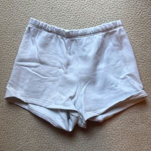TNA White High-Rise Cotton Shorts